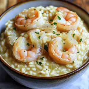 - 1 cup Arborio rice - 1 pound large shrimp, peeled and deveined - 4 cups vegetable broth The heart of this dish is Arborio rice. This rice has a unique ability to absorb flavors and become creamy. Large shrimp add a nice texture and taste. Using vegetable broth makes the risotto rich and flavorful. - 1/2 cup heavy cream - 4 cloves garlic, minced - 1 small onion, finely chopped - 1 cup grated Parmesan cheese Heavy cream gives the risotto its smoothness. Garlic and onion create a savory base that makes your taste buds dance. Parmesan cheese adds a salty, nutty flavor that brings everything together perfectly. - 2 tablespoons olive oil - 2 tablespoons unsalted butter - Salt and freshly ground black pepper to taste Olive oil and butter create a rich cooking base. They help sauté the garlic and onion, releasing their flavors. Don't forget to season with salt and pepper. This step is key to making the dish taste balanced and delicious. - Warming the vegetable broth: First, take a medium pot and add 4 cups of vegetable broth. Turn the heat to medium and warm it until it's hot but not boiling. This keeps the cooking process smooth. - Preparing the shrimp: Next, grab 1 pound of large shrimp. Make sure they are peeled and deveined. This makes them ready for cooking and adds to the dish's flavor. - Sautéing onions and garlic: In a large skillet, pour in 2 tablespoons of olive oil and 2 tablespoons of unsalted butter. Heat it over medium heat. Once the butter melts, add 1 small finely chopped onion. Sauté it for about 3 minutes until it becomes soft and translucent. After that, mix in 4 minced garlic cloves. Cook for 1 more minute until you smell the garlic's aroma. - Adding Arborio rice: Now, stir in 1 cup of Arborio rice. Make sure the rice gets coated in the oil and butter. Let it cook for about 2 minutes. This helps the rice absorb the flavor from the onions and garlic. - Gradually incorporating broth: Start adding the warm vegetable broth, one ladle at a time. Stir constantly. Only add more broth when the rice absorbs the previous amount. This takes about 15 minutes. You want the rice to be creamy and tender but still firm, or al dente. - Stirring in cream and cheese: When the rice reaches that perfect creamy texture, reduce the heat. Mix in 1/2 cup of heavy cream and 1 cup of grated Parmesan cheese. Stir until everything is well combined and creamy. - Cooking the shrimp: Move the risotto to one side of the skillet. Create space and add the shrimp. Cook them for about 3 to 4 minutes until they turn pink and opaque. Stir the shrimp into the risotto just before they finish cooking. This helps blend the flavors. - Final seasoning adjustments: Season your dish with salt and freshly ground black pepper to taste. Mix everything well. Once it's ready, remove the skillet from heat. Let it rest for a couple of minutes to allow the flavors to meld. Stirring is key to making risotto creamy. When you stir, you help the rice release starch. This starch makes the risotto smooth and rich. If you don’t stir, the rice may stick and burn. You want to keep a gentle motion while cooking. Al dente rice means the grains are tender but still firm in the center. You’ll know it’s ready when it has a slight bite. Test a few grains a couple of minutes before you finish cooking. If they are too hard, keep stirring and adding broth. To boost flavor, try adding herbs like thyme or basil. A pinch of red pepper flakes can add some heat. You can also experiment with lemon zest for a fresh taste. For cheese, Parmesan is classic, but you can use Pecorino Romano for a sharper flavor. Mixing in some goat cheese can add creaminess, too. Each cheese adds its own twist to the dish. Serve risotto in shallow bowls for an elegant look. A sprinkle of extra Parmesan on top makes it beautiful. You can add a few parsley leaves for color and freshness. A drizzle of olive oil adds shine and richness. For a fun touch, you might try serving it with lemon wedges on the side. This allows guests to add a splash of citrus if they like. {{image_4}} You can switch up the shrimp in this dish. Use scallops or your favorite fish. Both options can bring great taste. If you want to add more color and nutrition, toss in some fresh spinach or peas. They add a nice crunch and pop of green. Want a vegan option? Swap the shrimp for plant-based alternatives like chickpeas or tofu. Use coconut cream instead of heavy cream. This keeps the dish creamy while making it suitable for vegans. For gluten-free adjustments, choose a gluten-free broth and ensure your ingredients are certified gluten-free. To boost the flavor, try adding fresh herbs like basil or thyme. They add a nice fragrance and depth. If you like a bit of heat, sprinkle in some red pepper flakes. A touch of lemon zest can also brighten the dish, giving it a fresh twist. To store your Minute Creamy Garlic Shrimp Risotto, let it cool first. Once cool, place it in an airtight container. This helps keep the flavors fresh. You can keep it in the fridge for up to three days. Make sure to label the container with the date. If you want to freeze the risotto, first cool it completely. Then, portion it into freezer-safe bags. Remove as much air as possible before sealing. This process helps prevent freezer burn. You can freeze it for up to three months. When you're ready to eat it, thaw it overnight in the fridge. Reheat it gently on the stove, adding a splash of broth or cream for moisture. Risotto can lose its creamy texture if not stored correctly. To avoid this, always keep it sealed in the right container. Glass or BPA-free plastic containers are great options. When reheating, stir often and add liquid as needed to restore creaminess. This makes your dish just as tasty as when you first made it! To make risotto creamy, focus on a few key techniques: - Use Arborio rice; it has more starch. - Stir often while adding broth slowly. - Finish with heavy cream and cheese for extra richness. These steps help create that rich, creamy texture you want. You can use other rice types, but Arborio is best. Regular rice lacks the starch needed for creaminess. Long-grain rice will also not give the same results. It may cook faster but won’t create the desired texture. If you need a substitute for Parmesan cheese, consider these options: - Pecorino Romano adds a salty kick. - Nutritional yeast is great for a vegan option. - Grana Padano works well too, with a similar flavor. Each of these can give your risotto a nice taste twist. This blog explains how to make a delicious risotto using shrimp and simple ingredients. You learned about the key components like Arborio rice and broth, as well as tips for perfect texture. I shared variations to fit your taste and dietary needs, plus storage tips for leftovers. Remember, risotto takes practice. Keep stirring, and don’t rush the process. Enjoy making your perfect dish, and share your creations with others!