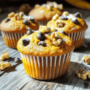- 1 cup canned pumpkin puree - 1 cup Greek yogurt - 2 large eggs - 1/2 cup honey or maple syrup - 1/4 cup coconut oil, melted - 1 1/2 cups almond flour - 1/2 cup oat flour - 1/2 cup vanilla protein powder - 1 teaspoon baking soda - 1 teaspoon baking powder - 1 teaspoon ground cinnamon - 1/2 teaspoon ground nutmeg - 1/4 teaspoon salt - 1/2 cup chopped walnuts or pecans (optional) - 1/4 cup dark chocolate chips (optional) These muffins are not just tasty; they pack a punch in nutrition. Each muffin contains a good amount of protein, thanks to the Greek yogurt and protein powder. The pumpkin puree adds fiber, which helps with digestion. Here are some key highlights: - High protein content from Greek yogurt and protein powder. - Rich in fiber from pumpkin and oat flour. - Healthy fats from coconut oil and nuts. - Antioxidants from dark chocolate and spices. You can easily swap some ingredients to fit your taste or diet: - Sweeteners: Use agave syrup or stevia instead of honey or maple syrup for a lower-calorie option. - Flours: If you want gluten-free, replace almond flour with a gluten-free flour blend. - Nuts: Omit walnuts or pecans if you have a nut allergy or use seeds instead. - Protein Powder: Use any flavor of protein powder or skip it for a lighter muffin. First, preheat your oven to 350°F (175°C). This step is key for even baking. Next, prepare your muffin tin by lining it with paper liners or greasing it. This prevents the muffins from sticking later. In a large bowl, mix together the canned pumpkin puree, Greek yogurt, eggs, honey (or maple syrup), and melted coconut oil. Use a whisk to blend until you have a smooth and creamy mixture. In another bowl, whisk the almond flour, oat flour, vanilla protein powder, baking soda, baking powder, cinnamon, nutmeg, and salt. Make sure all dry ingredients blend well. Now, slowly fold the dry mix into the wet mix. Do this gently to avoid over-mixing, which can make the muffins tough. If you want to add some crunch, fold in the chopped walnuts or pecans and dark chocolate chips at this stage. Using a spoon or a scoop, fill each muffin cup about three-quarters full with batter. This allows the muffins to rise nicely. Place the muffin tin in your preheated oven and bake for 20-25 minutes. To check if they are done, insert a toothpick into the center of a muffin. If it comes out clean, your muffins are ready! Let them cool in the tin for about 5 minutes, then move them to a wire rack to cool completely. This step helps keep them fluffy. To get the best muffin texture, start by mixing wet and dry ingredients separately. Mix the wet ingredients until creamy. This helps combine the flavors well. When you add the dry mix, fold gently. Avoid over-mixing the batter. This keeps the muffins light and fluffy. If you want a little crunch, add chopped nuts. Walnuts or pecans work great. They give a nice texture and taste. You can also add dark chocolate chips for sweetness. Just remember to fold them in gently, too! Store your muffins in an airtight container. This keeps them fresh and moist. You can keep them at room temperature for 2 to 3 days. If you want to save some for later, freeze them! Wrap each muffin in plastic wrap, then place them in a freezer bag. They stay good for up to 3 months. When you're ready to eat one, just thaw it at room temperature or warm it in the microwave for a few seconds. Serve these muffins warm for the best taste. You can dust them with powdered sugar for a sweet touch. A sprinkle of cinnamon also adds flavor. For a creamy boost, top them with Greek yogurt. This makes a delicious snack or breakfast. Pair them with a cup of coffee or tea for a perfect treat! {{image_4}} You can enhance your muffins with various spices and extracts. Here are some ideas: - Vanilla extract: A splash adds warmth and depth. - Ginger: Fresh or ground ginger gives a nice kick. - Cloves: A pinch adds a holiday vibe. - Cardamom: This spice brings a unique flavor twist. Feel free to mix and match these spices to find your favorite blend. Each addition transforms the taste and makes the muffins special. If you want to change up the protein, you have options: - Pea protein powder: Great for plant-based diets. - Hemp protein: Offers a nutty flavor and extra nutrition. - Soy protein: A solid choice if you want a complete protein source. These alternatives maintain the muffin's texture while boosting protein content. Choose based on your dietary needs and taste preferences. You can easily make these muffins vegan or gluten-free. Here’s how: - Vegan: Replace eggs with flax eggs. Mix 1 tablespoon of flaxseed meal with 2.5 tablespoons of water. Let it sit until it thickens. - Gluten-free: Use a gluten-free flour blend in place of almond and oat flour. These swaps make the muffins accessible to more people and still keep them delicious. Enjoy experimenting with these variations! High-protein pumpkin muffins are a tasty treat packed with nutrients. Each muffin has about: - Calories: 180 - Protein: 8g - Carbohydrates: 22g - Fat: 7g - Fiber: 3g This balance makes them great for breakfast or a snack. The protein comes mainly from Greek yogurt and protein powder. - Pumpkin puree is rich in vitamins A and C. It supports good vision and boosts your immune system. - Greek yogurt adds protein and probiotics. This helps your gut health and keeps you feeling full. - Almond flour is a great source of healthy fats and vitamin E. It promotes heart health. - Oat flour offers fiber, which aids digestion and helps control blood sugar levels. - Honey or maple syrup provide natural sweetness while offering antioxidants. These ingredients work together to make your muffins not just tasty, but good for you too! For the best experience, enjoy one muffin at a time. This portion gives you enough protein and energy without overdoing it. If you want a more filling snack, pair it with a small serving of Greek yogurt or a piece of fruit. You can lower the calories in these muffins by making a few simple swaps. First, use a sugar substitute instead of honey or maple syrup. Options like stevia or erythritol work well. Second, reduce the amount of coconut oil by half, or use unsweetened applesauce instead. This will keep moisture without adding too many calories. Lastly, try using only one egg and adding more Greek yogurt to maintain texture. Yes, you can freeze these muffins. To do this, let them cool completely. Then, wrap each muffin in plastic wrap or foil. Place the wrapped muffins in a freezer-safe bag or container. They can last up to three months in the freezer. When you are ready to eat, simply thaw them in the fridge or heat them in the microwave. Store leftover muffins at room temperature for up to three days. Keep them in an airtight container to maintain freshness. If you want them to last longer, refrigerate them for up to a week. Just remember that refrigeration can change the texture, making them a bit denser. If you prefer them warm, pop them in the microwave for a few seconds before serving. This blog post covered everything you need to know about making high-protein pumpkin muffins. We discussed the key ingredients, their nutritional benefits, and even how to substitute them. You learned the step-by-step process for preparing and baking, plus tips for perfect texture and storage. Explore variations with flavors and protein sources to suit your taste. With this knowledge, you can make delicious, healthy muffins your way. Enjoy the process and get creative in your kitchen!
