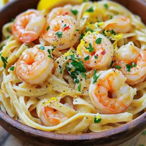 To make Garlic Butter Shrimp Scampi Linguine, you will need: - 8 oz linguine pasta - 1 lb large shrimp, peeled and deveined - 4 tablespoons unsalted butter - 4 cloves garlic, minced - 1 teaspoon red pepper flakes (adjust to taste) - Zest and juice of 1 lemon - 1/2 cup chicken broth (or vegetable broth for a lighter option) - 1/4 cup fresh parsley, finely chopped - Salt and pepper to taste - Grated Parmesan cheese for serving (optional) You can easily swap some ingredients to fit your taste or needs. Here are a few options: - Use spaghetti or fettuccine instead of linguine if you prefer. - Frozen shrimp works well if fresh shrimp is hard to find. - Swap chicken broth for vegetable broth for a lighter dish or to keep it vegetarian. - If you want less heat, skip the red pepper flakes. - For a dairy-free option, leave out the butter and cheese and use olive oil. Garnishes add a nice touch to the dish. Consider these options: - Fresh lemon wedges brighten the flavors and add a nice touch. - Extra parsley gives a pop of color and freshness. - Grated Parmesan cheese enhances the umami flavor. - Serve with crusty bread to soak up the delicious garlic butter sauce. - A light salad with vinaigrette pairs well for a complete meal. These ingredients and suggestions will help you create a delightful Garlic Butter Shrimp Scampi Linguine that shines on any table. To start, grab a big pot. Fill it with water and add a good amount of salt. Bring the water to a boil. Once it bubbles, add 8 ounces of linguine pasta. Cook it according to the package instructions. Aim for al dente, which means it should be firm to the bite. After cooking, save half a cup of the water. Drain the pasta and set it aside for later. Next, take a large skillet. Place it on medium heat and add 4 tablespoons of unsalted butter. Wait until the butter melts and starts to bubble. Then, toss in 4 minced garlic cloves. Stir it for 1-2 minutes, but don’t let it brown. You want the garlic to smell great, not burnt. This will create a rich base for your sauce. Now, it’s time for the shrimp. Add 1 pound of peeled and deveined shrimp to the skillet. Season them with salt, black pepper, and 1 teaspoon of red pepper flakes. Cook the shrimp for about 2-3 minutes on each side. They should turn pink and opaque when done. This step is key for getting juicy shrimp. Once cooked, we will move on to adding the broth and lemon. When selecting shrimp, size matters. Look for large shrimp, which are about 16-20 per pound. Fresh shrimp should smell like the ocean. Avoid shrimp with a strong fishy smell. If buying frozen shrimp, choose those that are peeled and deveined for ease. Check the packaging for a “wild-caught” label. This usually means better flavor and quality. One common mistake is overcooking the shrimp. Shrimp cook quickly. They turn pink and opaque in just a few minutes. If you leave them on the heat too long, they become rubbery. Another mistake is not seasoning enough. Salt brings out the shrimp’s natural taste. Lastly, do not skip the lemon. It adds brightness and balances the dish. You can boost flavor in many ways. Consider adding ingredients like capers or sun-dried tomatoes for a twist. Fresh herbs like basil or dill can elevate the dish further. A splash of white wine adds depth, too. For heat lovers, more red pepper flakes can enhance the spice. Just remember to adjust to your taste. {{image_4}} If you want to switch things up, try scallops or chicken. Scallops cook fast. They add a sweet, rich flavor. Use the same cooking method as shrimp. For chicken, cut it into bite-sized pieces. Sauté it until golden brown, then follow the sauce steps. Making this dish vegetarian is simple. Swap shrimp with mushrooms or zucchini. They soak in the garlic butter sauce well. For a vegan version, use olive oil instead of butter. Replace chicken broth with vegetable broth. You can still enjoy a bright lemon flavor. Shrimp scampi has many regional twists. In Italy, you might find it with white wine. This adds depth to the sauce. In New Orleans, chefs mix in spices and andouille sausage. It gives a nice kick. These variations show how versatile shrimp scampi can be! After you enjoy your Garlic Butter Shrimp Scampi Linguine, store any leftovers right away. Place the pasta in an airtight container. It helps keep the flavors fresh. Be sure to let it cool before sealing the container. This way, it won't steam and spoil. You can enjoy the leftovers for up to three days in the fridge. When ready to eat your leftovers, reheating is key. I suggest using a skillet. Heat it over medium-low heat. Add a splash of water or broth to keep the dish moist. Stir gently for a few minutes until warmed through. This method keeps the shrimp tender and the flavors intact. Avoid using the microwave if you want to keep the best texture. Want to save some for later? Freezing is a great option! First, let the dish cool completely. Then, portion it into freezer-safe bags or containers. Squeeze out as much air as possible. This step helps prevent freezer burn. You can freeze it for up to two months. When you're ready to enjoy, thaw it in the fridge overnight. Reheat as mentioned for a delicious meal again! Making Garlic Butter Shrimp Scampi Linguine takes about 30 minutes. You spend 10 minutes prepping the ingredients. Cooking the dish takes around 20 minutes. This quick meal is perfect for busy nights or special occasions. Yes, you can use frozen shrimp. Just make sure to thaw them first. Place them in the fridge overnight or run them under cold water for a quick thaw. Frozen shrimp can taste just as good as fresh when cooked right. You can serve this dish with a simple salad or garlic bread. A fresh green salad adds a nice crunch and balances the meal. Garlic bread complements the dish well, soaking up the tasty sauce. For a lighter option, pair it with steamed vegetables. In this post, we explored how to make Garlic Butter Shrimp Scampi Linguine. You learned about the key ingredients, cooking steps, and tips to perfect your dish. We looked at variations, storage tips, and common questions. Cooking shrimp scampi can be fun and rewarding. With this guide, you can create a meal that impresses. Enjoy the flavors and share this dish with others. Happy cooking!