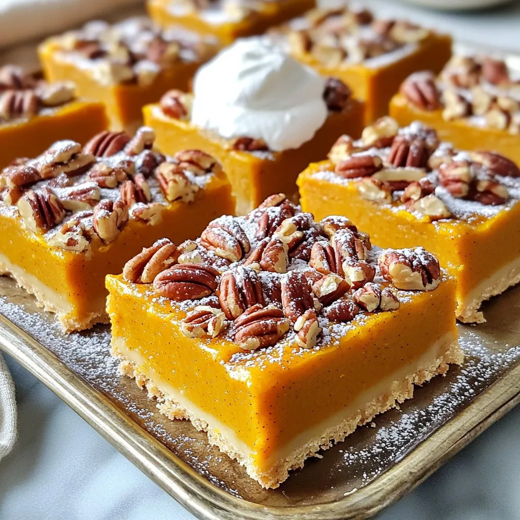 Pumpkin Pecan Pie Bars Tasty and Simple Dessert
