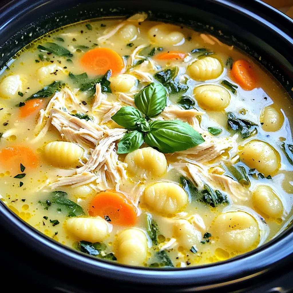 Slow Cooker Chicken & Gnocchi Soup Hearty and Easy Dish