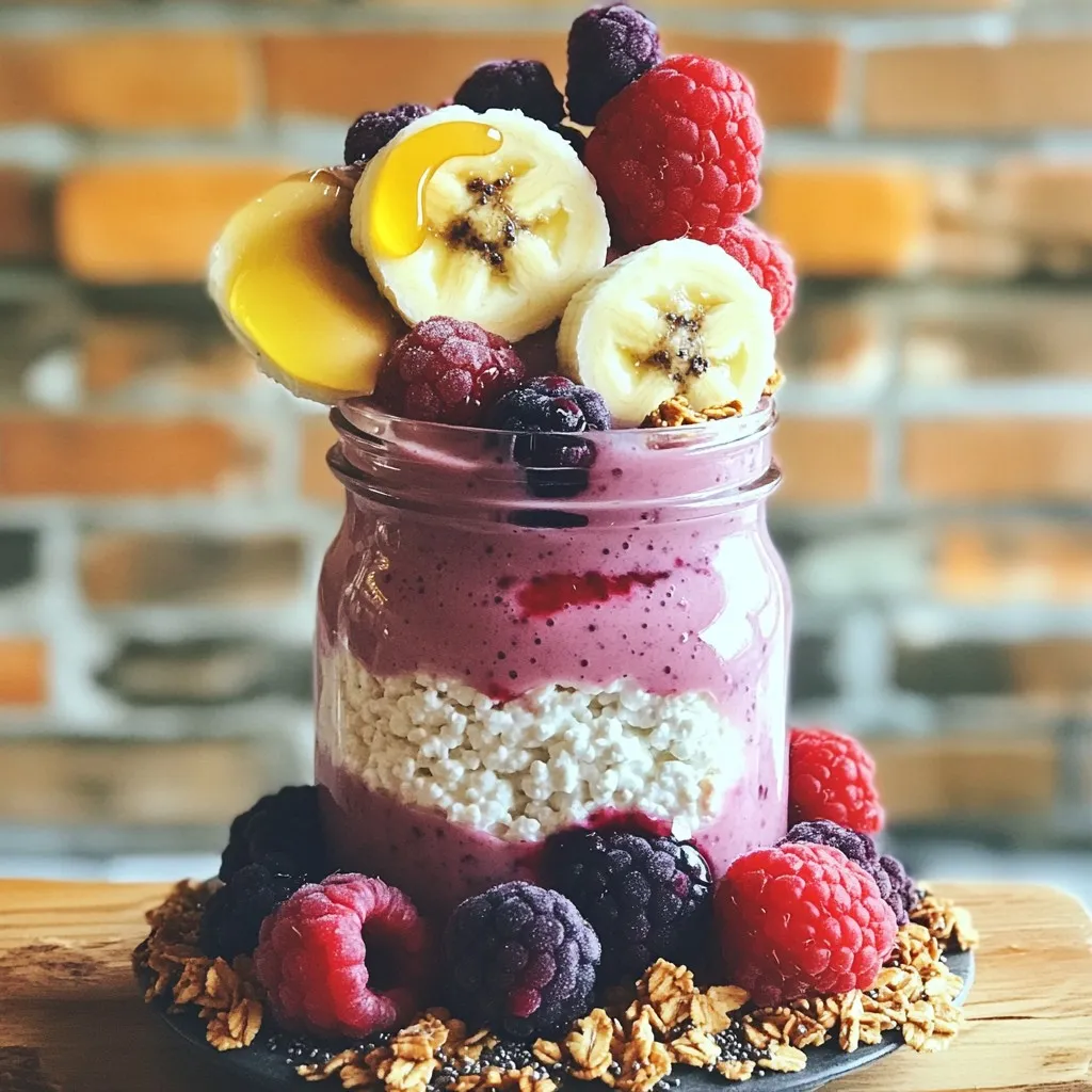 High-Protein Cottage Cheese Smoothie Jar Recipe