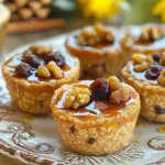 - 2 cups rolled oats - 1/2 cup packed brown sugar - 1/2 teaspoon salt - 1 teaspoon baking powder - 1 teaspoon ground cinnamon The main components of these oatmeal cups create a warm and sweet base. The rolled oats give a hearty texture. Brown sugar adds a rich sweetness. Salt brings out the flavors. Baking powder helps the cups rise. Ground cinnamon adds a lovely spice that warms the heart. - 2 large eggs - 1 cup milk (dairy or non-dairy) - 1/4 cup pure maple syrup - 1 teaspoon vanilla extract The wet ingredients bind everything together. Eggs add protein and help with texture. Milk brings moisture and creaminess. Maple syrup gives a sweet, natural flavor. Vanilla extract adds a lovely aroma. Together, they create a smooth mixture that makes the cups soft and tasty. - 1/2 cup chopped nuts (walnuts or pecans) - 1/2 cup dried fruits (raisins or cranberries) - Optional: Additional maple syrup for drizzling Add-ins let you customize your oatmeal cups. Nuts add crunch and healthy fats. Dried fruits add sweetness and chewiness. You can drizzle more maple syrup on top for extra sweetness. These options make each bite a fun surprise! - Step 1: Preheat your oven to 350°F (175°C). Line a muffin tin with paper liners or grease it lightly with cooking spray. - Step 2: In a large mixing bowl, mix the rolled oats, brown sugar, salt, baking powder, and cinnamon. Ensure all dry ingredients blend well. - Step 3: In another bowl, whisk the eggs, milk, maple syrup, and vanilla extract until smooth. - Step 4: Pour the wet mixture into the bowl with the dry ingredients. Stir gently until just combined. Do not over-mix; this helps keep the cups light and fluffy. - Step 5: Carefully fold in the chopped nuts and dried fruits. This adds flavor and texture to your oatmeal cups. - Step 6: Use a spoon to fill each muffin cup about three-quarters full. This allows room for rising while baking. - Step 7: After baking for 20-25 minutes, let the cups cool in the pan for about 5 minutes. Then, transfer them to a wire rack to cool completely. - Step 8: Just before serving, drizzle some extra maple syrup over the tops. This adds a lovely touch of sweetness. - How to tell when oatmeal cups are done: When baking, look for golden tops. Insert a toothpick. If it comes out clean, they are ready. This usually takes about 20 to 25 minutes. - Avoiding over-mixing for light texture: Mix the wet and dry ingredients until just combined. If you over-mix, the cups can become dense. A few lumps in the batter are just fine. - Plating ideas for an appealing breakfast: Serve the oatmeal cups on a colorful plate. Add a sprinkle of cinnamon on top. You can also place a dollop of yogurt beside the cups for a nice touch. - Pairing with yogurt or extra toppings: Top the oatmeal cups with fresh fruit like berries or bananas. A drizzle of extra maple syrup adds sweetness and flavor. Try adding nuts or seeds for crunch. - Substituting ingredients for dietary preferences: Use almond milk or oat milk for a dairy-free option. You can also swap eggs with flaxseed meal mixed with water for a vegan version. - Alternate flavor combinations: Add mashed banana or applesauce for a fruity twist. You can mix in chocolate chips for a sweeter option. Spices like nutmeg or ginger can also change the flavor profile. {{image_4}} You can change the flavor of your oatmeal cups easily. For a warm twist, try Cinnamon Apple Oatmeal Cups. Just add diced apples and a bit more cinnamon to the mix. This gives a sweet and cozy taste. Another fun option is Peanut Butter Chocolate Chip Oatmeal Cups. Mix in some creamy peanut butter and chocolate chips. This adds richness and a nice touch of sweetness. If you want a healthier breakfast, consider reducing added sugars. Use less brown sugar and more fruit. You can also switch to whole grain or gluten-free oats. These changes keep the taste delicious while making them more nutritious. Make your oatmeal cups fit the season. In fall, add pumpkin puree and spices like nutmeg and cloves. This brings a nice, warm flavor perfect for chilly days. In summer, toss in fresh berries. Blueberries or strawberries add brightness and a burst of flavor, making your breakfast feel fresh and vibrant. To store leftover oatmeal cups, let them cool completely. Place them in an airtight container. You can stack them if you use parchment paper between layers. This helps to keep them fresh and tasty. Store them in the fridge for up to five days. If you want to freeze your oatmeal cups, first let them cool. Wrap each cup in plastic wrap. Then place them in a freezer bag or container. This keeps them safe from freezer burn. They can last in the freezer for up to three months. To thaw, take them out and leave them in the fridge overnight. You can also heat them in the microwave for about 30 seconds to 1 minute. In the fridge, your oatmeal cups will stay fresh for about five days. If frozen, they can last for three months. Just remember, the sooner you eat them, the better they taste! Can I make these oatmeal cups ahead of time? Yes, you can make these oatmeal cups ahead of time. Bake them and let them cool. Store them in the fridge for up to a week. How do I make them vegan? To make these oatmeal cups vegan, replace the eggs with flax eggs. Use 1 tablespoon of flaxseed meal mixed with 2.5 tablespoons of water for each egg. Choose almond or oat milk instead of dairy milk. What’s the calorie count per oatmeal cup? Each oatmeal cup has about 150 calories. This can change based on added nuts or fruits. Are they suitable for meal prep? Yes, these oatmeal cups work well for meal prep. They are quick to grab on busy mornings. What can I use instead of eggs? You can use unsweetened applesauce or mashed bananas. These options help bind the mixture and add flavor. How can I make these gluten-free? To make these oatmeal cups gluten-free, use certified gluten-free oats. This way, you can enjoy them without worry. These oatmeal cups are simple to make and packed with good taste. We covered the main ingredients, preparation steps, and tips for baking and serving. You can even customize flavors and toppings to make them your own. Remember, these treats freeze well and store easily. They’re perfect for busy mornings or meal prep. Enjoy experimenting with your favorite add-ins and flavors. Your delicious oatmeal cups await!