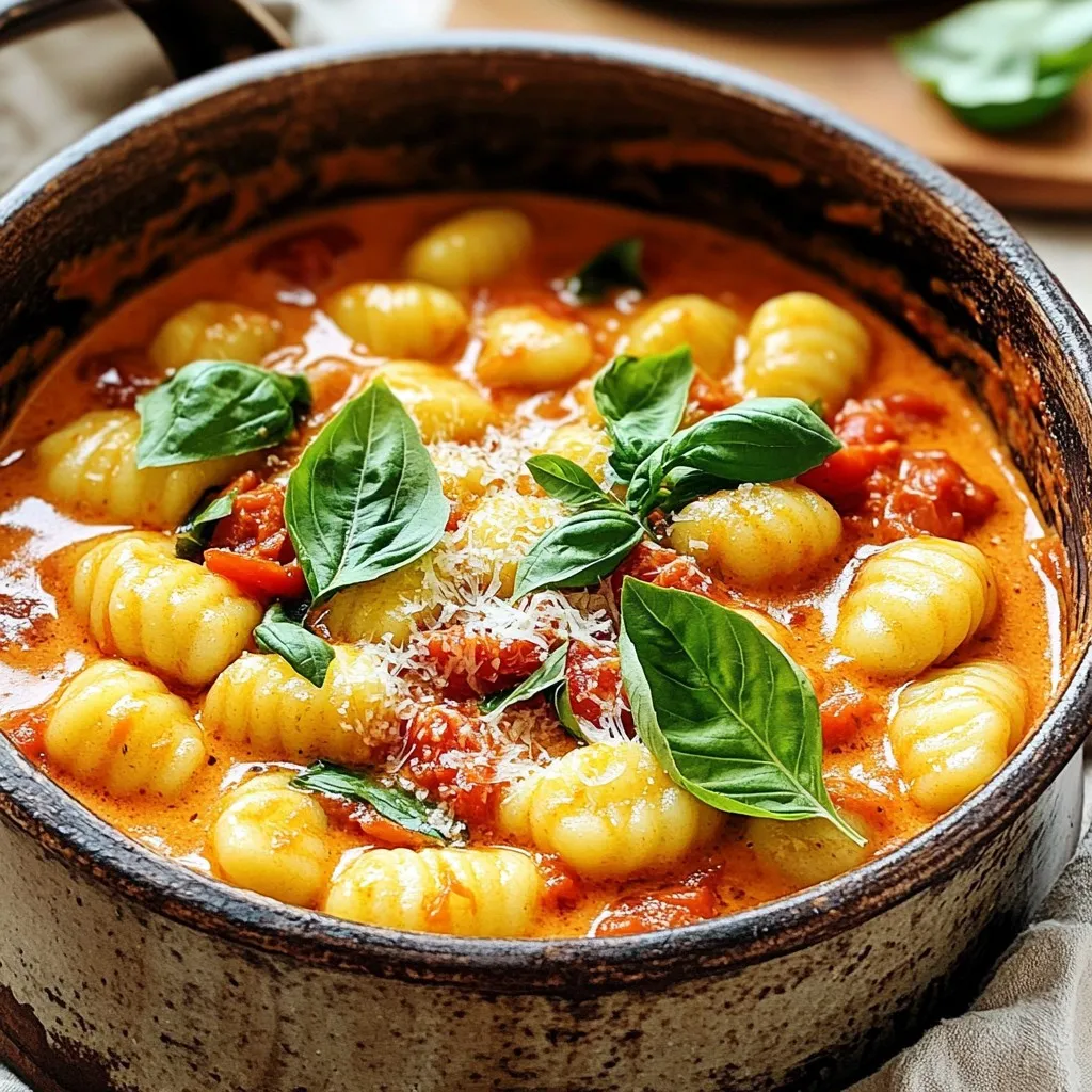 Creamy Tomato Basil Gnocchi One Pot Delight