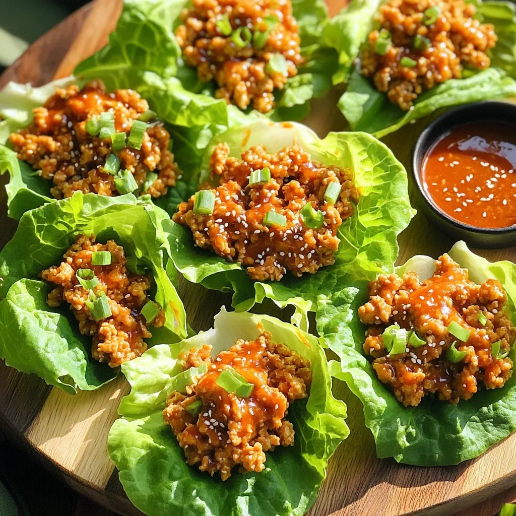 Air Fryer Sweet Chili Chicken Lettuce Wraps Delight