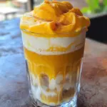 - 1 cup strong brewed coffee, cooled - 1/2 cup milk (or milk alternative) - 1/4 cup heavy cream (or coconut cream) - 2 tablespoons pumpkin puree - 1 tablespoon maple syrup - 1/2 teaspoon vanilla extract - 1/2 teaspoon pumpkin pie spice - Ice cubes - Garnishes (extra pumpkin pie spice for topping) To make this treat, you need a few key items. First, brew strong coffee. I like to cool it down quickly by putting it in the fridge. Next, grab your milk. You can use regular milk or a milk alternative like almond or oat milk. Now, for the cream, I often use heavy cream, but coconut cream works great too if you want a dairy-free option. For flavors, pumpkin puree is a must. You can use canned or fresh. Add maple syrup for sweetness and a splash of vanilla extract for depth. If you want to jazz it up, sprinkle in some pumpkin pie spice. Don't forget the ice cubes to keep your drink nice and cool. Lastly, a pinch of extra spice on top makes it look fancy! This simple list of ingredients will help you create a delicious Pumpkin Cream Cold Foam Iced Coffee at home. To brew strong coffee, start with fresh, coarsely ground beans. Use a coffee maker, pour-over, or French press. Generally, use two tablespoons of coffee for every six ounces of water. This ratio gives you a rich taste. Once brewed, let the coffee cool. To speed this up, pour the coffee into a large bowl. Place it in the fridge for about 10–15 minutes. In a medium mixing bowl, add 2 tablespoons of pumpkin puree. Then, pour in 1 tablespoon of maple syrup and 1/2 teaspoon of vanilla extract. Add 1/2 teaspoon of pumpkin pie spice for that warm flavor. Whisk everything together until it is smooth. This mixture is the heart of your drink. In a separate bowl, pour in 1/4 cup of heavy cream. Use a whisk or a hand mixer to whip it. Start slowly, then speed up. Keep whisking until soft peaks form. This means the cream holds its shape but is still fluffy. Next, fold the pumpkin mixture into the whipped cream. Use a spatula for this. Be gentle to keep the foam light and airy. Grab a tall glass and fill it halfway with ice cubes. Slowly pour the cooled coffee over the ice. Next, pour in 1/2 cup of your chosen milk. Stir gently to mix. This step helps keep the ice from melting too fast. Now it’s time to add the pumpkin cream cold foam. Use a spoon to dollop it on top of the iced coffee. Aim for a nice, thick layer that sits above the drink. For a final touch, sprinkle a pinch of pumpkin pie spice on top. This adds color and extra flavor. Enjoy your delicious pumpkin cream cold foam iced coffee! To achieve the fluffiest foam, start with cold heavy cream. Whip it until soft peaks form, using a hand mixer for best results. Gently fold in your pumpkin mixture. This keeps the foam light and airy. If you want it sweeter, add more maple syrup. Taste as you go to find your perfect mix. Choosing the right coffee is key. A strong brew complements the creamy foam. I recommend dark roasts like French or Italian blends. They add a rich flavor that balances the pumpkin. Brands like Peet's Coffee or Starbucks can work well at home. Experiment to find your favorite! If you want a dairy-free option, oat milk and almond milk are great choices. These milks blend well with pumpkin flavors. For the foam, use coconut cream instead of heavy cream. It whips nicely and keeps the drink creamy. Be sure to check labels for sweetness if you're going vegan! {{image_4}} To make your pumpkin cream cold foam iced coffee special, you can add spices. Cinnamon or nutmeg brings extra warmth and depth. Just a pinch can change the taste. You can also infuse your drink with flavored syrups. Caramel or vanilla syrup can add sweetness and a nice twist. Choosing the right milk can change your drink. Whole milk gives a rich flavor, while almond or oat milk adds a nutty taste. If you want fewer calories, low-fat milk works well. For a keto-friendly option, consider heavy cream or unsweetened coconut milk. Each choice brings its own special touch. You can also try seasonal twists. A spiced caramel pumpkin version adds a sweet and cozy touch. For a fun twist, make a chocolate pumpkin cold foam iced coffee. Just mix cocoa powder into the pumpkin cream foam. These variations keep your drink exciting and fresh each season! - How to keep pumpkin puree fresh: Store any leftover pumpkin puree in an airtight container. Place it in the fridge for up to five days. For longer storage, freeze it in small portions. This makes it easy to use later. - Storing whipped cream effectively: Keep leftover whipped cream in a sealed container in the fridge. It stays fresh for about two days. If it loses its fluffiness, re-whip it gently before use. - Making coffee ahead of time: Brew your coffee in advance and let it cool. You can store it in the fridge for up to a week. This way, you always have coffee ready for your iced drink. - Preparing the pumpkin cream foam in advance: You can make the pumpkin cream foam a day ahead. Store it in the fridge in a sealed container. Just give it a quick whisk before adding to your coffee. - Safely reheating leftover coffee mixes: If you need to reheat leftover coffee, do it gently. Heat it on low in a saucepan or use a microwave in short bursts. Stir in between to avoid hot spots. - Best practices for avoiding separation: To keep your coffee mix smooth, avoid boiling it. Reheat just until warm. Stir well to blend any separated ingredients. This keeps your drink creamy and tasty. To make pumpkin cream cold foam, follow these easy steps: 1. Brew the Coffee: Start with a strong coffee. Let it cool. 2. Prepare the Pumpkin Mixture: Mix pumpkin puree, maple syrup, vanilla, and pumpkin pie spice in a bowl. 3. Whip the Cream: In another bowl, whisk heavy cream until soft peaks form. 4. Combine for Foam: Fold the pumpkin mix into the whipped cream. 5. Assemble the Iced Coffee: Fill a glass with ice. Pour cooled coffee over ice. 6. Mix in the Milk: Add your chosen milk. Stir gently. 7. Add the Pumpkin Cold Foam: Spoon the pumpkin foam on top of the coffee. 8. Garnish: Sprinkle pumpkin pie spice on the foam. 9. Serve and Enjoy: Grab a straw or spoon and enjoy your drink! You can find pumpkin cream cold foam iced coffee at many popular coffee shops. Starbucks offers this drink seasonally, especially in the fall. Dunkin' also provides similar options during pumpkin season. Local cafes may have their versions too, so check your favorite spots! Pumpkin cream cold foam can be made vegan-friendly! Use almond milk or oat milk instead of dairy milk. Swap heavy cream for coconut cream. Maple syrup is already vegan, so you’re all set there! Always check labels on products to ensure they meet your needs. Yes, you can use flavored coffee! It adds a fun twist to your drink. For example, vanilla or hazelnut coffee will complement the pumpkin flavors well. Just remember to adjust the sweetness of the foam to balance the flavors. Pumpkin foam lasts for about 2 days in the fridge. Store it in an airtight container to keep it fresh. When you’re ready to use it, just whisk it again to regain some fluffiness. Enjoy it on your coffee or other drinks! In this article, we explored how to make a delicious pumpkin cream cold foam iced coffee. You learned about key ingredients like strong coffee, milk, and pumpkin puree. I shared step-by-step instructions and tips for perfecting your drink. Remember, you can customize flavors and use various milk options. Storing leftovers properly ensures you enjoy this treat longer. Try different variations to keep it exciting. Enjoy making this fun drink at home; it’s easier than you think!