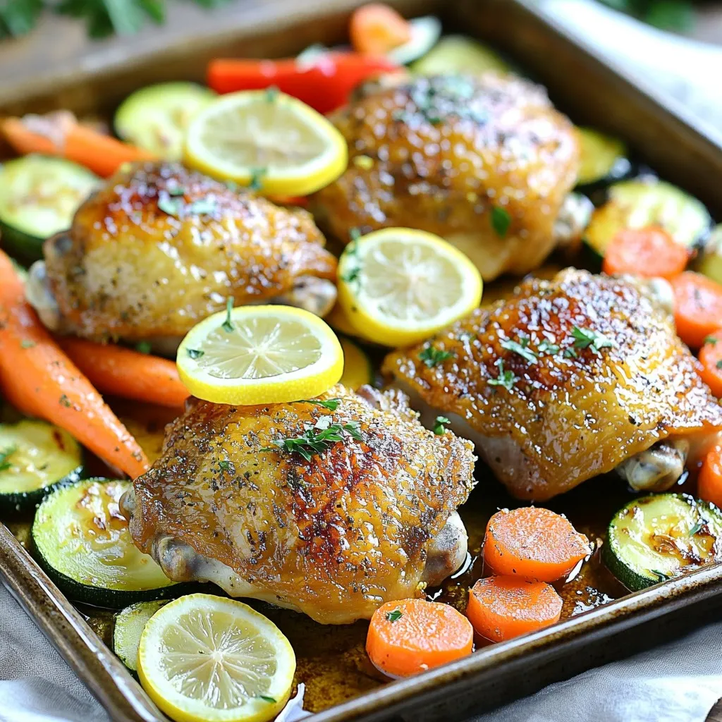 Sheet Pan Lemon Herb Chicken & Veggies Delight