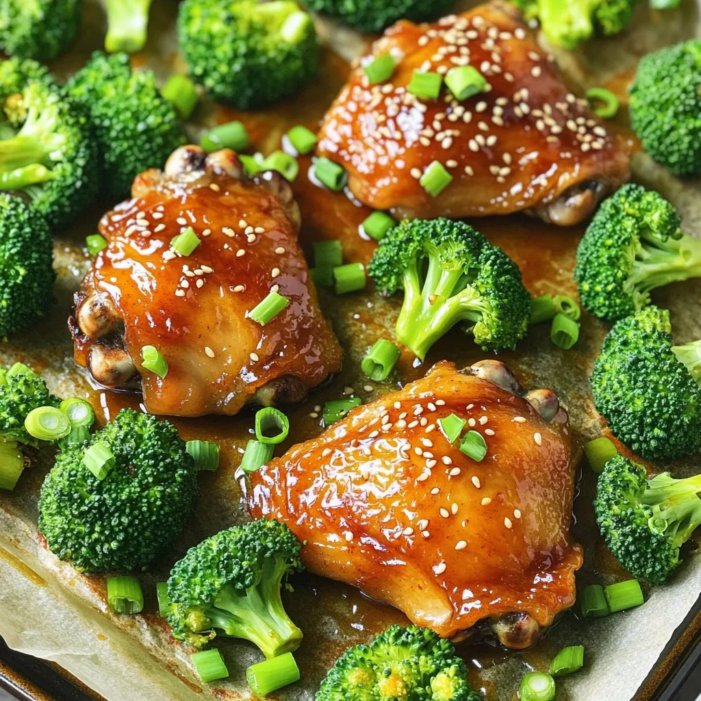 Sheet Pan Honey Garlic Chicken & Broccoli Delight