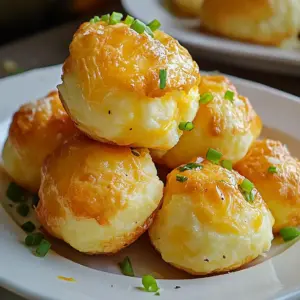 To make these delicious mashed potato cheese puffs, gather these key ingredients: - 2 cups prepared and cooled mashed potatoes - 1 cup sharp cheddar cheese, shredded - 1/2 cup Parmesan cheese, grated - 1/4 cup all-purpose flour - 2 large eggs, beaten - 2 green onions, finely chopped - 1 teaspoon garlic powder - 1/2 teaspoon freshly ground black pepper - Salt, to taste - Vegetable oil, for frying These ingredients create a mix that is both cheesy and fluffy. The sharp cheddar adds a rich flavor, while the Parmesan gives a nice depth. You can also add some fun twists to the recipe. Here are some optional ingredients to consider: - Cooked bacon bits for a smoky flavor - Fresh herbs like parsley or chives for extra freshness - Spices like paprika or cayenne for a bit of heat - Different cheese types, like mozzarella or gouda, for unique flavors These additions can really change the taste and make the puffs your own. To make your cooking process smooth, use these tools: - A large mixing bowl for combining ingredients - A deep frying pan or pot for frying - A slotted spoon to remove the puffs from the oil - A baking sheet lined with paper towels to drain excess oil - Measuring cups and spoons for accuracy Having the right tools can help you create perfect puffs every time. Enjoy the cooking process! {{ingredient_image_2}} Start by gathering all your ingredients. In a large bowl, mix the cooled mashed potatoes with the cheeses and flour. This step is key for a good base. You want the mixture to be smooth and consistent. Once mixed, add the beaten eggs, chopped green onions, garlic powder, black pepper, and salt. Stir well until everything blends nicely. Cover the bowl with plastic wrap and chill in the fridge for about 30 minutes. Chilling helps the mixture firm up for easier shaping. When you shape the puffs, use a tablespoon to scoop the mixture. Form each scoop into a ball about the size of a golf ball. Your hands should be slightly damp to prevent sticking. Try to keep them even in size for cooking. This way, they will fry uniformly. If you want fun shapes, you can try flattening them a bit too. For frying, heat enough vegetable oil in a deep pan over medium heat. You want enough oil to cover the puffs halfway. To check if the oil is hot enough, drop a small piece of the mixture in it. If it sizzles, you’re ready. Carefully add the shaped puffs in small batches. Avoid overcrowding the pan. Fry them for about 3-4 minutes on each side until golden brown. Use a slotted spoon to remove them from the oil. Drain on paper towels before serving. Enjoy them warm with your favorite dip! To get the best texture, use cooled mashed potatoes. Warm potatoes can make the mixture too soft. The right thickness is key. Mix the cheeses well with the potatoes. This ensures every bite is cheesy. Chilling the mixture for 30 minutes helps firm it up. It makes shaping the puffs easier. One common mistake is not using enough oil. If the oil is too low, the puffs won’t fry well. Another mistake is overcrowding the pan. Fry in small batches to let them cook evenly. Also, don’t skip the chilling step. It helps keep the shape during frying. Finally, watch the cooking time. Overcooked puffs can be dry. Serve these cheesy cloud puffs warm. They taste best right after frying. Pair them with creamy sour cream or a tangy dipping sauce. You can also add herbs for extra flavor. Fresh chives or parsley work well. Try serving them in a rustic basket. Add parchment paper for a nice touch. This makes a great snack for parties or game nights! Pro Tips Chill the Mixture: Refrigerating the potato mixture for at least 30 minutes helps the puffs hold their shape during frying. Oil Temperature Check: To ensure perfect frying, test the oil temperature by dropping a small piece of the mixture in; it should sizzle immediately. Avoid Overcrowding: Fry the cloud puffs in small batches to maintain the oil temperature and achieve an even golden brown color. Serving Suggestions: Serve warm with a side of creamy sour cream or a tangy dipping sauce for enhanced flavor. {{image_4}} You can easily change the cheese in this recipe. Try using mozzarella for a milder taste. A mix of gouda and cheddar creates a smokier flavor. You can also swap in different herbs. Fresh parsley or dill adds a nice twist. For a spicy kick, add diced jalapeños or crushed red pepper. These small swaps can make each batch unique. Frying gives you that crispy outside that everyone loves. However, you can bake the puffs for a healthier option. Preheat your oven to 400°F. Place the formed balls on a baking sheet lined with parchment paper. Lightly spray them with cooking oil. Bake for about 20-25 minutes until golden brown. They will be less oily but still tasty! Consider adding seasonal ingredients for extra flair. In spring, try adding fresh peas or asparagus. In fall, mix in roasted butternut squash for sweetness. During the winter, you might add sautéed spinach or kale for a pop of color. These variations keep your cheese puffs fresh and exciting all year round! After enjoying your cheesy cloud puffs, store any leftovers. Place them in an airtight container. This keeps them fresh for up to three days. If you want to keep them longer, consider freezing them. To reheat your cheese puffs, use an oven. Preheat it to 350°F (175°C). Place the puffs on a baking sheet. Heat them for about 10-12 minutes. This method keeps them crispy and tasty. You can also use an air fryer. It takes about 5-7 minutes at 350°F (175°C). To freeze your cheese puffs, first let them cool completely. Then, arrange them in a single layer on a baking sheet. Freeze them for about an hour. Once frozen, transfer them to a freezer bag. This way, you can enjoy them later. When ready to eat, you can bake them straight from the freezer. Yes, you can make these cheese puffs ahead of time. After mixing the ingredients, chill the mixture as instructed. You can keep it in the fridge for up to 24 hours. When you are ready, shape the puffs and fry them fresh. This keeps them crispy and tasty. If you want to avoid eggs, you can use mashed bananas or unsweetened applesauce. Each egg can be replaced with 1/4 cup of either. This keeps the texture smooth. You can also try flaxseed meal mixed with water. Mix one tablespoon of flaxseed meal with two and a half tablespoons of water. Let it sit for a few minutes to thicken. To make these cheese puffs gluten-free, swap the all-purpose flour with gluten-free flour. Many brands offer this option. You can also use almond flour or coconut flour. Each has its own flavor, so choose what you like best. Check labels to ensure all ingredients are gluten-free. Many sauces go great with these cheese puffs. Here are some tasty options: - Sour cream - Ranch dressing - Ketchup - Spicy aioli - Barbecue sauce Each sauce adds a unique flavor. Try them and find your favorite! You learned to make tasty mashed potato cheese puffs easily. We explored key ingredients, tools, and step-by-step instructions. I shared tips to avoid mistakes and achieve the best texture. You can customize flavors and choose between baking or frying. We also covered storage and reheating for leftovers. Now, you can impress family and friends with your cooking skills. Enjoy the fun of making these snacks, and don’t forget to experiment with your favorite dips!