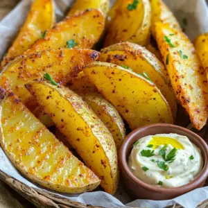 - 4 medium russet potatoes - 3 tablespoons olive oil - 2 teaspoons Cajun seasoning - 1 teaspoon garlic powder - 1 teaspoon smoked paprika - ½ teaspoon onion powder - ½ teaspoon black pepper - Salt, to taste - Fresh parsley for garnish - Additional spices for enhanced flavor - Dipping sauces to serve alongside When I make these air fryer Cajun potato wedges, I love using russet potatoes. They are starchy and crisp up nicely. The olive oil helps the spices stick and adds flavor. Cajun seasoning adds a spicy kick that I can’t resist. I also throw in garlic powder and smoked paprika for depth. The onion powder and black pepper round everything out. For a fun twist, I often mix in other spices based on my mood. I might add some cayenne for heat or Italian herbs for a different flavor. Dipping sauces are a must! I enjoy ranch, spicy ketchup, or garlic aioli on the side. They make the meal even better. I start by washing the potatoes well. I use 4 medium russet potatoes for the best texture. After washing, I cut them into wedges. Aim for uniform sizes for even cooking. Soaking the wedges in water is optional. If you soak them for 30 minutes, it helps make them crispier. After soaking, drain and dry them thoroughly. Next, I coat the wedges with 3 tablespoons of olive oil. I drizzle the oil over the wedges in a large mixing bowl. This helps the spices stick and makes them crispy. In a small bowl, I mix 2 teaspoons of Cajun seasoning, 1 teaspoon of garlic powder, 1 teaspoon of smoked paprika, ½ teaspoon of onion powder, ½ teaspoon of black pepper, and salt. I whisk these spices together until they blend well. Then, I sprinkle the spice mix over the oiled wedges. I toss the wedges gently, ensuring every piece gets a good coating. I preheat my air fryer to 400°F (200°C) for about 5 minutes. This step is key for even cooking. After preheating, I arrange the seasoned wedges in the air fryer basket. I make sure they lie flat in a single layer to avoid steaming. If needed, I cook them in batches. I set the timer for 15 to 20 minutes. Halfway through, I shake the basket. This helps them crisp up all around. When they turn golden brown and crispy, I take them out. I love adding a sprinkle of fresh parsley on top before serving. To get the best crispy texture, oil is key. I recommend using olive oil. Three tablespoons work great for four medium potatoes. This amount helps coat each wedge well. Make sure the wedges are in a single layer in the air fryer. This ensures hot air reaches all sides, giving you that perfect crunch. If you crowd the basket, the wedges will steam instead of fry, and you’ll lose that crispiness. You can boost the flavor with your choice of herbs and spices. Besides Cajun seasoning, try adding a pinch of cayenne for heat. If you prefer milder flavors, reduce the spice amount. You can even mix in dried herbs like oregano or thyme for a twist. Tailor the spice levels to fit your taste. Taste the seasoning blend before tossing it on the wedges to find the right balance for you. For a fun serving idea, use a rustic basket to hold the hot wedges. You can also use a colorful platter. This makes the dish pop on the table. Pair the wedges with tasty dips like garlic aioli or spicy ketchup. These dips complement the flavors and add an extra layer of fun. Your guests will love the options! {{image_4}} You can make these Cajun potato wedges healthier by using less oil. Instead of three tablespoons, try two or even one. You can also cook them in the oven if you prefer. Just spread them on a baking sheet and bake at 400°F (200°C) for about 25-30 minutes. You can substitute regular potatoes with sweet potatoes. Sweet potatoes add a different flavor and more nutrients. You can also try using zucchini or carrots cut into wedges for a fun twist. You can play with spice levels by using spicy Cajun seasoning or milder options. If you want less heat, try half the amount of Cajun seasoning. You can also mix in some Italian herbs or even taco seasoning for a fun change. Other seasoning blends to try include garlic and herb mixes or lemon pepper. These can give your wedges a fresh taste and keep things exciting. Explore flavors from around the world by trying different cultural seasonings. For example, use za'atar for a Middle Eastern flair or curry powder for an Indian twist. You can also think about creative takes from international cuisines. Try adding chimichurri sauce from Argentina or a spicy sriracha mix from Thailand. These variations can make your potato wedges a unique dish every time. To keep your leftover potato wedges fresh, place them in an airtight container. You can store them in the fridge for about three days. If you want to save them longer, freeze them. Just make sure they cool down first. For freezing, use a freezer-safe bag. Squeeze out as much air as possible before sealing. When reheating, your goal is to keep them crispy. The best way to do this is in the air fryer. Set it to 350°F (175°C) and heat for about 5 to 7 minutes. This method brings back their crunch. You can also use an oven to reheat, but it might take a little longer. In the fridge, your potato wedges remain fresh for about three days. After this, they may start to lose their flavor and texture. You will know they are spoiled if they smell bad or feel slimy. It’s best to throw them away if you see any signs of mold. Always keep an eye on your leftovers to ensure they stay tasty and safe to eat. Yes, you can. You can bake them in the oven. Preheat your oven to 425°F (220°C). Line a baking tray with parchment paper. Spread the seasoned potato wedges on the tray. Bake for 25 to 30 minutes, flipping halfway through. This method gives you crispy wedges too! You can use several options. Try a mix of paprika, cayenne pepper, and garlic powder. You can also use taco seasoning or a store-bought spice mix. For a milder taste, use Italian seasoning or a blend of chili powder and cumin. Yes, these potato wedges are gluten-free. All the ingredients listed are naturally gluten-free. Make sure to check your seasoning for any hidden gluten. Enjoy these tasty wedges without worry! In this article, we explored how to make crispy, flavorful potato wedges. We covered the ingredients you need, from potatoes to spices, and provided step-by-step instructions. I shared tips for perfecting the texture and flavor, along with variations and storage advice. You can easily customize this dish to fit your taste. By following these steps, your wedges will impress family and friends. Enjoy every bite of your delicious creation!