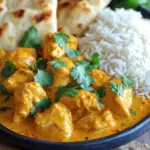 To make Quick Butter Chicken, you need the following main ingredients: - 500g boneless chicken thighs, diced into bite-sized pieces - 2 tablespoons unsalted butter - 2 tablespoons olive oil - 1 medium onion, finely chopped - 4 cloves garlic, minced - 1 tablespoon fresh ginger, grated - 2 teaspoons garam masala - 1 teaspoon turmeric powder - 1 teaspoon ground cumin - 1 teaspoon chili powder (adjust based on your spice preference) - 400g canned crushed tomatoes - 200ml coconut milk - Salt to taste These ingredients come together to create a rich and creamy dish that is both flavorful and satisfying. You can enhance your Quick Butter Chicken with these optional seasonings and garnishes: - Fresh cilantro, chopped (for garnish) - Lime wedges (for added zest) These extras can brighten the dish and add fresh notes. For a complete meal, serve your Quick Butter Chicken with: - Cooked basmati rice - Warm naan bread These sides soak up the sauce and make each bite delightful. Enjoy this warm meal with your favorite drink for a cozy experience! Start by gathering all your ingredients. This makes cooking smooth and quick. - 500g boneless chicken thighs, diced - 2 tablespoons unsalted butter - 2 tablespoons olive oil - 1 medium onion, finely chopped - 4 cloves garlic, minced - 1 tablespoon fresh ginger, grated - 2 teaspoons garam masala - 1 teaspoon turmeric powder - 1 teaspoon ground cumin - 1 teaspoon chili powder - 400g canned crushed tomatoes - 200ml coconut milk - Salt, to taste - Fresh cilantro, chopped, for garnish - Cooked basmati rice or warm naan bread, for serving Now, you’re ready to cook! In a large skillet, melt the butter with olive oil over medium heat. This should take about a minute. Add the chopped onion and cook for around 5 minutes. You want it soft and clear. Next, mix in the garlic and ginger. Stir for 1-2 minutes. The aroma will be amazing! Now, it's time for the spices. Sprinkle in the garam masala, turmeric, cumin, and chili powder. Stir for 1 minute to let the spices bloom. Add the diced chicken. Cook it until it's nicely browned, about 5-7 minutes. Pour in the crushed tomatoes and coconut milk. Stir well to blend everything. Now, add salt to your taste. Lower the heat and let it simmer for 10-15 minutes. The chicken should be tender and fully cooked. Before serving, sprinkle chopped cilantro on top. This adds a fresh touch. Serve your butter chicken hot over basmati rice or with warm naan bread. Enjoy the flavors! To boost flavor in your butter chicken, use fresh spices. Fresh ginger and garlic add depth. Feel free to adjust spices based on your taste. If you like heat, add more chili powder. Adding a squeeze of lime juice brightens the dish. Experiment with different herbs like mint or basil for a twist. One common mistake is overcooking the chicken. This can make it tough. Cook until just done, then simmer. Another mistake is not to toast the spices. Toasting brings out their true flavors. Also, remember to season with salt. Taste as you go to get it right. Use boneless chicken thighs for more flavor. Dice them into even pieces for uniform cooking. Start with medium heat to brown the chicken nicely. Once browned, let it simmer gently. This helps the chicken soak up the sauce flavors. Always check if the chicken is cooked through before serving. {{image_4}} You can easily make butter chicken vegetarian. Use cubed tofu or chickpeas instead of chicken. For a vegan twist, replace butter with coconut oil. Use plant-based yogurt or cashew cream for the creamy texture. This keeps the dish rich and flavorful without animal products. Adjust the heat to your liking. For a mild dish, reduce chili powder to half a teaspoon. If you love spice, add more chili powder or a pinch of cayenne pepper. Remember, you can always add heat, but it’s hard to take it away. Start small, then taste as you go. This recipe is flexible. If you avoid gluten, serve it with rice instead of naan. For a lower-carb option, use cauliflower rice. If you're dairy-free, make sure to check your coconut milk brand for additives. You can also substitute crushed tomatoes with tomato puree for a smoother sauce. To keep your butter chicken fresh, place it in an airtight container. Make sure it cools to room temperature first. Store it in the fridge for up to three days. If you want to save it longer, consider freezing. When you are ready to eat the leftovers, use the stovetop for the best result. Pour the butter chicken into a pan and heat it on low. Stir it often to avoid burning. You can also use a microwave. Just cover the dish and warm it in short bursts. Stir in between to ensure even heating. To freeze your butter chicken, use a freezer-safe container. Make sure to leave some space at the top for expansion. It can last in the freezer for up to two months. When you are ready to eat, thaw it overnight in the fridge. Then, reheat as mentioned above. It takes about 30 minutes to make butter chicken. You spend 10 minutes prepping and 20 minutes cooking. This quick recipe lets you enjoy a tasty meal without a long wait. Start by melting butter and olive oil, then add onions, garlic, and spices. After that, cook the chicken before adding tomatoes and coconut milk. Let it simmer, and your dish is ready! Yes, you can use chicken breast instead of thighs. Chicken breast is leaner but can dry out if overcooked. Keep an eye on the cooking time. Brown the chicken pieces just like you would with thighs. The flavors will still be great with the spices and sauce! You can serve butter chicken with basmati rice or warm naan bread. Both options soak up the rich sauce well. For extra flavor, add fresh cilantro on top. You can also include lime wedges for a zesty kick. Enjoy your meal with a side salad for freshness! In this blog post, we explored how to make quick butter chicken. We covered main ingredients, optional seasonings, and suggested sides. You learned step-by-step instructions from prep to cooking. We also shared tips to boost flavor and avoid mistakes. Variations included vegetarian options and spice adjustments. Lastly, we discussed storage and reheating. Butter chicken is a tasty dish you can easily make at home. Enjoy experimenting with the flavors!