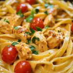 To make creamy Cajun chicken pasta, gather these fresh ingredients: - 8 ounces fettuccine pasta - 1 pound chicken breast, diced into bite-sized pieces - 2 tablespoons Cajun seasoning - 2 tablespoons olive oil - 1 small onion, finely chopped - 3 cloves garlic, minced - 1 cup cherry tomatoes, halved - 1 cup heavy cream - 1 cup freshly grated Parmesan cheese - Salt and black pepper to taste - 2 tablespoons fresh parsley, finely chopped (for garnish) You can swap ingredients if needed. For chicken, use shrimp or tofu for a twist. If you have no heavy cream, try using half-and-half or a non-dairy cream. For a lighter option, you can also use low-fat milk and add a bit of flour to thicken it. If you can't find fresh parsley, dried parsley works too. Just use less, as dried herbs are stronger. Fresh ingredients make a big difference in taste. Fresh parsley brightens the dish, while fresh garlic adds a sweet flavor. Cherry tomatoes burst with juice, creating a rich sauce. Dried herbs have their place, but they lack the vibrant taste of fresh ones. If you can, always choose fresh over dried for this recipe. First, grab a large pot. Fill it with water and add salt. Bring the water to a rolling boil. Once boiling, add 8 ounces of fettuccine pasta. Cook it according to the package directions, about 8-10 minutes. You want it to be al dente, which means it should still have a little bite. After it’s cooked, drain the pasta. Save ½ cup of the pasta water for later. This helps if the sauce gets too thick. Next, we need to season the chicken. Take 1 pound of diced chicken breast and place it in a medium bowl. Add 2 tablespoons of Cajun seasoning, along with some salt and black pepper. Mix well to coat all the chicken pieces evenly. This gives the chicken a fantastic flavor. Now, heat 2 tablespoons of olive oil in a large skillet over medium heat. Add the seasoned chicken to the hot skillet. Cook for about 5-7 minutes, stirring as needed. You want the chicken to turn golden brown and reach an internal temperature of 165°F. Once done, remove it from the skillet and keep it warm on a plate. In the same skillet, add 1 small finely chopped onion. Sauté it for about 2-3 minutes until it’s soft and clear. Then, add 3 cloves of minced garlic. Cook for another minute until it smells great. Next, toss in 1 cup of halved cherry tomatoes. Cook them for about 2-3 minutes until they soften. Now, reduce the heat to low and pour in 1 cup of heavy cream. Stir well and let it simmer for about 2-3 minutes. The cream will thicken a bit. Gradually mix in 1 cup of freshly grated Parmesan cheese until it melts and becomes creamy. Taste it! If it needs more flavor, add salt and pepper. Finally, mix the cooked fettuccine and chicken back into the sauce. Toss it well until everything is coated. If it’s too thick, add some reserved pasta water. Serve it hot and enjoy! To make the best pasta, always start with salted water. Salt adds flavor. Bring your water to a rolling boil before adding the fettuccine. Cook it until al dente, which means it should have a slight bite. This usually takes about 8-10 minutes. Save some pasta water after draining. This water helps adjust the sauce later. For a creamy sauce, heat the heavy cream gently. Stir it often to avoid burning. Once mixed with the onions and tomatoes, let it simmer. This allows the flavors to blend. If your sauce is too thick, add a bit of the reserved pasta water. This will make it silky and smooth. Cajun seasoning is key to this dish. Adjust the spice based on your taste. If you want it spicier, add more Cajun seasoning. You can also toss in some crushed red pepper flakes for an extra kick. Fresh herbs, like parsley, brighten the dish. Always taste and adjust as you cook; this ensures you get the flavors just right. {{image_4}} If you want a vegetarian twist, skip the chicken. Use mushrooms or tofu instead. They both soak up the Cajun flavor well. For a vegan option, replace heavy cream with coconut cream. Nutritional yeast can give you that cheesy flavor without dairy. If you like it mild, use less Cajun seasoning. Starting with one tablespoon is a good idea. You can always add more as you cook. For heat lovers, add some cayenne pepper or crushed red pepper flakes. Just a pinch will spice things up! Feel free to add more veggies to your pasta. Bell peppers and spinach are great choices. You can toss in broccoli or zucchini for extra crunch. If you want more protein, shrimp or sausage work beautifully with this dish. Just cook them in the skillet before the sauce. After enjoying your creamy Cajun chicken pasta, let leftovers cool down. Place the pasta in an airtight container. Make sure to keep it in the fridge. It will stay fresh for about 3 to 4 days. If you want to keep it longer, consider freezing it. To reheat, take the pasta out of the fridge. You can use a microwave or a stovetop. If using a microwave, place it in a bowl and cover it with a lid or a damp paper towel. Heat it in short bursts, stirring in between until hot. On the stovetop, warm it in a skillet over low heat. Add a splash of cream or reserved pasta water to keep it creamy. If you choose to freeze your pasta, use a freezer-safe container. Divide it into portions for easy thawing. When ready to eat, take it out and thaw it in the fridge overnight. You can also use the microwave for quick thawing. After thawing, reheat as mentioned above for best results. Enjoy your meal again! Cajun seasoning is a mix of spices. It often includes paprika, cayenne pepper, garlic powder, and onion powder. You may also find black pepper, oregano, and thyme in the blend. This mix gives dishes a bold and spicy flavor. You can buy it or make your own at home. Yes, you can! While fettuccine works great, other pasta types are fine too. Try penne, rotini, or spaghetti. Each will give a unique twist to the dish. Just keep the cooking time in mind, as it may vary. To make this dish healthier, you can make simple swaps. Use whole wheat pasta for more fiber. Replace heavy cream with a lighter option, like Greek yogurt or low-fat cream. You can also add more veggies, such as bell peppers, spinach, or zucchini, for added nutrients. We covered everything you need to make a delicious dish. We started with key ingredients, including substitutions and the choice between fresh and dried options. Next, I guided you through step-by-step cooking instructions, from pasta to sauce. Then, we looked at helpful tips for perfect results and fun variations to spice things up. Finally, I shared smart storage ideas to keep your leftovers tasty. Enjoy experimenting and creating your own delicious meals!